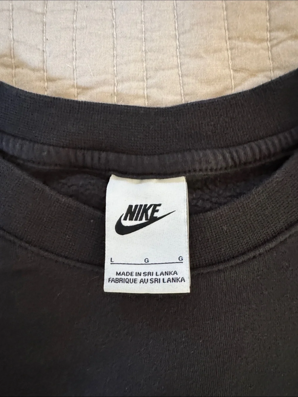 Nike Black Crewneck Sweatshirt with White Swoosh